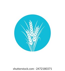 Plantilla y símbolo del Vector del logotipo del trigo agrícola