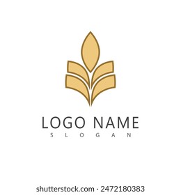 Agriculture wheat logo vector template and symbol