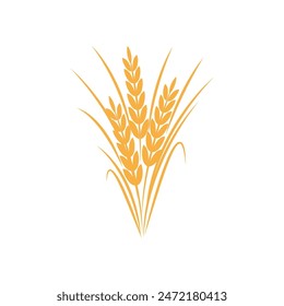 Agriculture wheat logo vector template and symbol