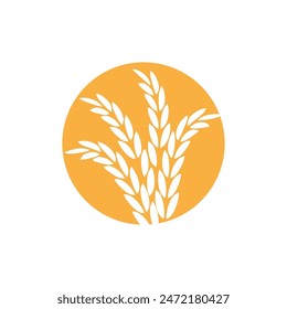 Landwirtschaft Weizen-Logo Vektorgrafik Vorlage und Symbol