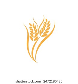 Landwirtschaft Weizen-Logo Vektorgrafik Vorlage und Symbol