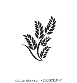Agriculture wheat logo vector template and symbol