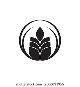 Agriculture wheat logo vector template and symbol