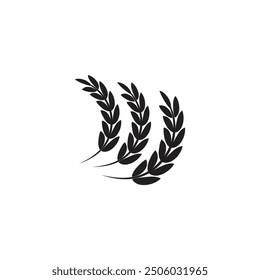 Agriculture wheat logo vector template and symbol