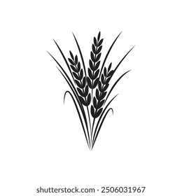 Agriculture wheat logo vector template and symbol