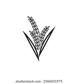 Agriculture wheat logo vector template and symbol
