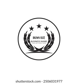 Agriculture wheat logo vector template and symbol