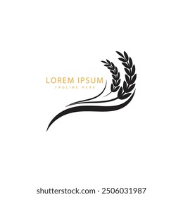 Agriculture wheat logo vector template and symbol