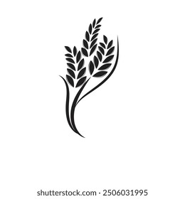 Landwirtschaft Weizen Logo, Vektorvorlage und Symbol