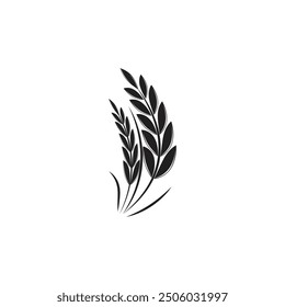 Logotipo de trigo agrícola Vector Plantilla y símbolo