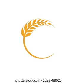 Agriculture wheat logo vector template and symbol
