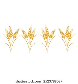 Agriculture wheat logo vector template and symbol