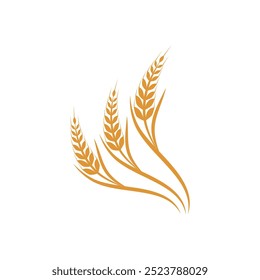 Logotipo de trigo agrícola Vector Plantilla y símbolo