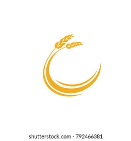 Agriculture wheat logo vector template