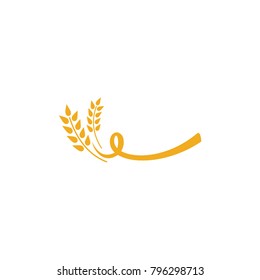 Plantilla vectorial del logotipo del trigo agrícola