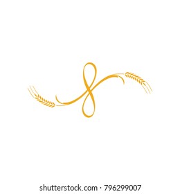 Agriculture wheat logo vector template