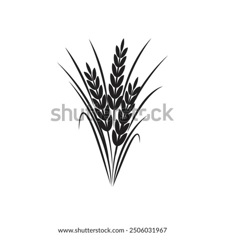 Agriculture wheat logo vector template and symbol