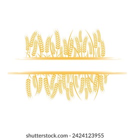 Agriculture wheat rice vector icon design template
