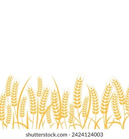 Agriculture wheat rice vector icon design template
