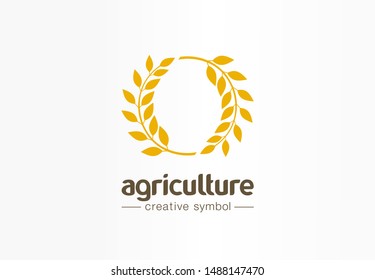Agriculture, wheat swirl creative symbol concept. Organic bread, nutrition abstract business logo idea. Whole grain seed product icon. Corporate identity logotype, company graphic design tamplate