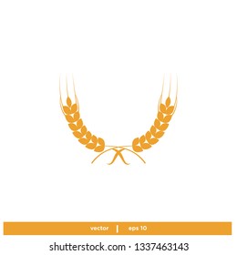 agriculture wheat symbol logo template
