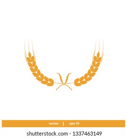 agriculture wheat symbol logo template