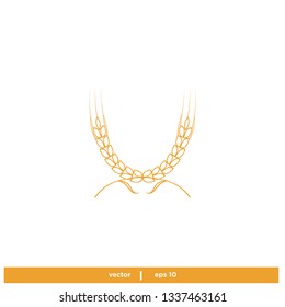 agriculture wheat symbol logo template