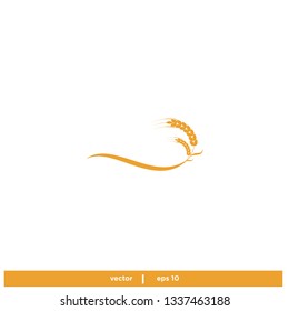 agriculture wheat symbol logo template