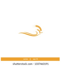 agriculture wheat symbol logo template