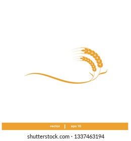 agriculture wheat symbol logo template