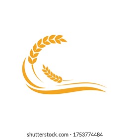 Agriculture wheat Template vector icon design illustration