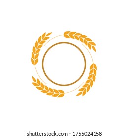 Agriculture wheat Template vector icon design illustration