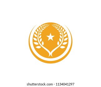 Agriculture wheat Template,healthy life logo vector icon design