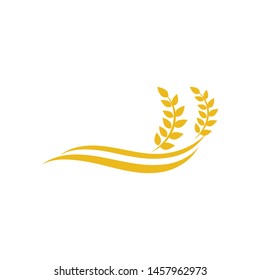 Agriculture wheat vector icon design 