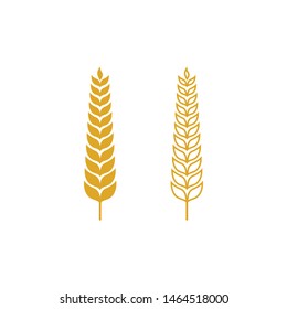 Agriculture wheat vector icon design 