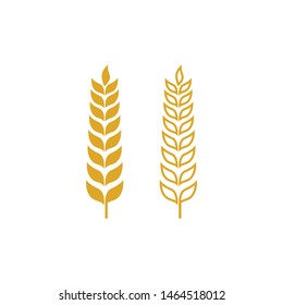 Agriculture wheat vector icon design 