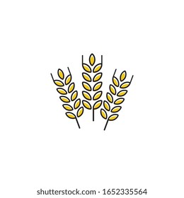 Agriculture wheat vector icon design illustration