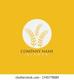 Agriculture wheat vector icon design 