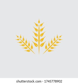 Agriculture wheat vector icon design 