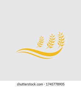 Agriculture wheat vector icon design 