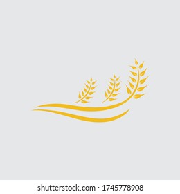 Agriculture wheat vector icon design 