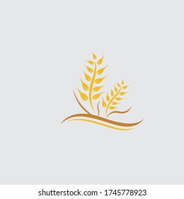 Agriculture wheat vector icon design 