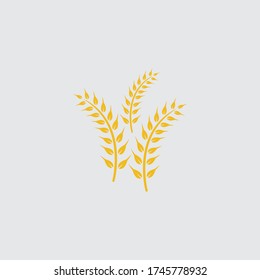 Agriculture wheat vector icon design 