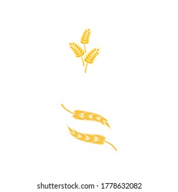 Agriculture wheat vector icon design 