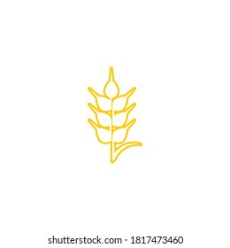 Diseño de iconos de vectores de trigo agrícola 