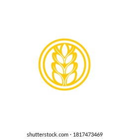Agriculture wheat vector icon design 