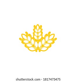 Agriculture wheat vector icon design 