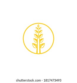 Agriculture wheat vector icon design 