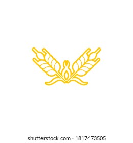 Agriculture wheat vector icon design 
