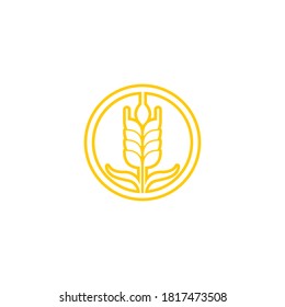 Agriculture wheat vector icon design 